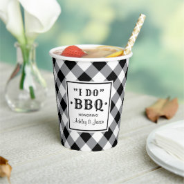 Rustikales Schwarz Ich mache GRILLEN Custom Weddin Pappbecher