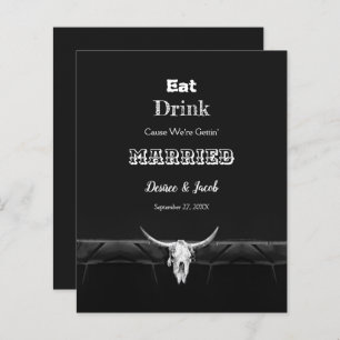 Rustikales Schwarzes Essen Drink Verheirateter Bul