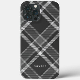 Rustikales Schwarzes und Graues Tartan Kariert mit Case-Mate iPhone Hülle