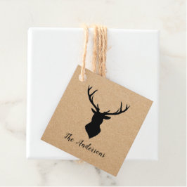 Rustikales Schwarzwild | Kraft | Familienname Geschenkanhänger