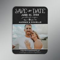 Rustikales Script Chalkboard Hochzeit Black Foto