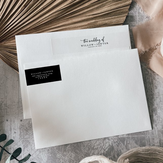 Rustikales Script-Hochzeitswrap um Label (Von Creator hochgeladen)