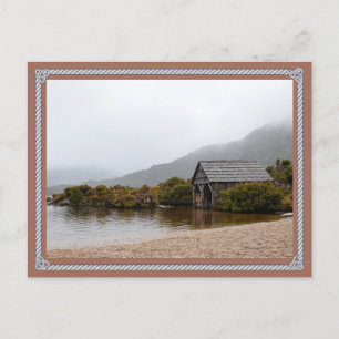Rustikales Seehaus Postcard - ruhige Naturlandscha Postkarte