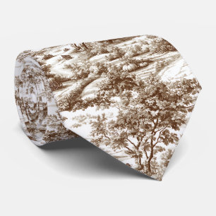 Rustikales Sepia-Heimat-Pumpkin-Toile-Muster Krawatte