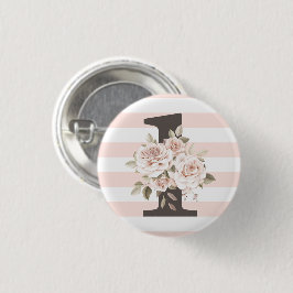 Rustikales Shabby Chic Rose 1. Geburtstag Party Button