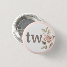 Rustikales Shabby Chic Rose 2. Geburtstag Party Button