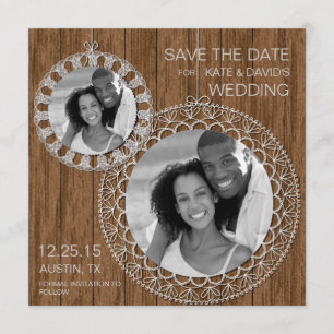 Rustikales Shabby Country Wedding Foto Save the Da Save The Date