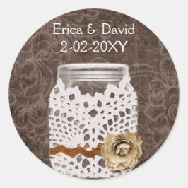 rustikales Siegel Runder Aufkleber