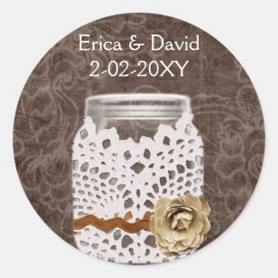 rustikales Siegel Runder Aufkleber