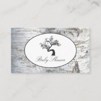 Rustikales Silver Birch Tree Baby Shooting Ticket