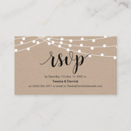 Rustikales Skript, Kraftkraft, Lichter mit Zeichen Begleitkarte