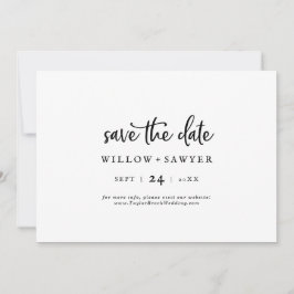 Rustikales Skript Save the Date horizontal