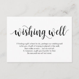 Rustikales Skript, schwarz, Hochzeit wünschend gut Begleitkarte