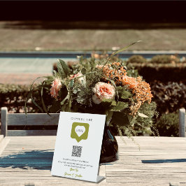 Rustikales Skripterfassen der Liebe, die QR-Code H Sockelschild