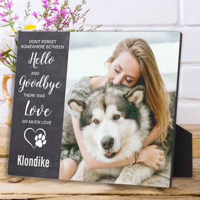 Rustikales Slate Pet Loss Hund Foto Memorial Keepa Fotoplatte (Von Creator hochgeladen)