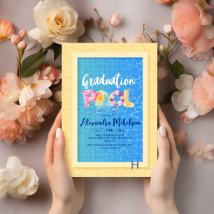 Rustikales Sommerschwimmbad Party Abschluss Einladung