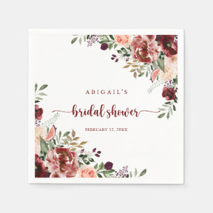 Rustikales Sommfloral Brautparty Napkins Serviette