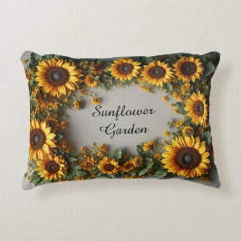 Rustikales Sonnenblumen-Blumenstrauß-Design Dekokissen