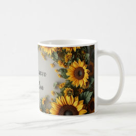 Rustikales Sonnenblumen-Blumenstrauß-Design Kaffeetasse