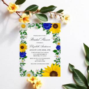 Rustikales Sonnenblumen Daisy Floral Brautparty