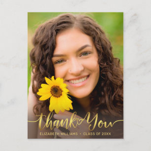 Rustikales Sonnenblumen Foto Abschluss Vielen Dank Postkarte