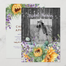 Rustikales Sonnenblumen Lavendel II Foto Brautpart