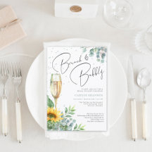 Rustikales Sonnenblumenbrunch und Brautparty