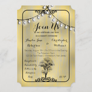 Rustikales Sonnenuntergang Einladung