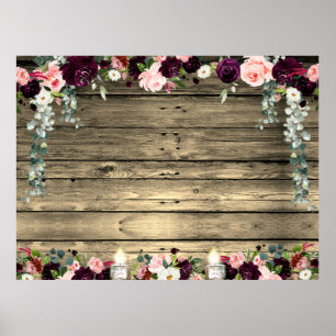 Rustikales Stallbrett-Blank-XL DIY-Poster Poster