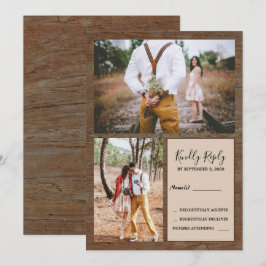 Rustikales Stallholz Foto UAWG Hochzeit Einladung