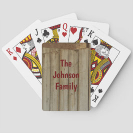 Rustikales Stallholz, Ihr Familienname beim Spiele Spielkarten