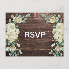 Rustikales Stallholz Rose Blumenzange RSVP Einladungspostkarte