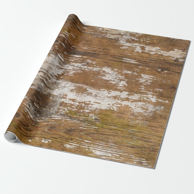 Rustikales Stallholz Vintages Bauernhaus Geschenkpapier (Ungerollt)