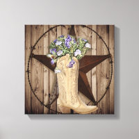 rustikales Stallholz Wildblume Western Cowboy