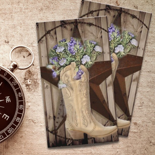 rustikales Stallholz Wildblume Western Cowboy Visitenkarte (rustic barn wood wildflower Western country cowboy Business Card)