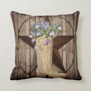rustikales Stallholz Wildblume Western Landcowboy Kissen