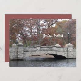 Rustikales Stone Bridge Foto Einladung
