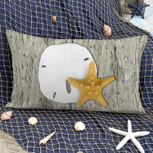 Rustikales Strandtwald mit Sand Dollar & Starfish