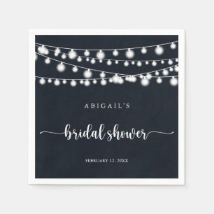 Rustikales String Lights Brautparty Napkins Serviette