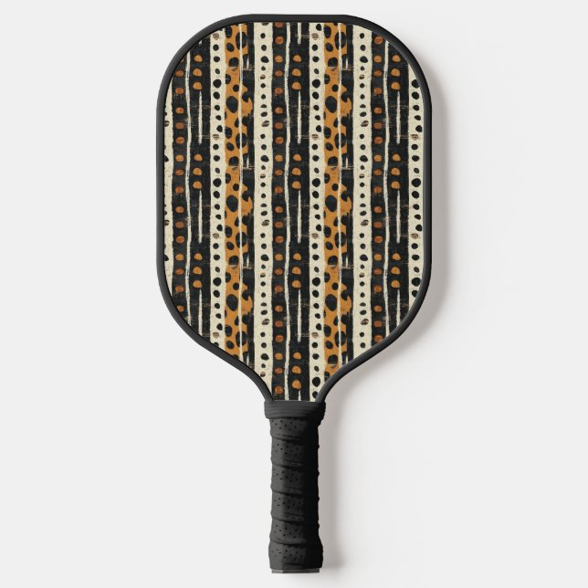 Rustikales Südwest-Streifenmuster (3) Pickleball Schläger (Vorderseite)