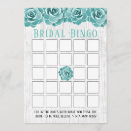 Rustikales sukkuläres Brautparty Bingo