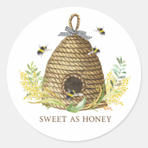 Rustikales Sweet as Honey Beve Hive Glass Runder Aufkleber