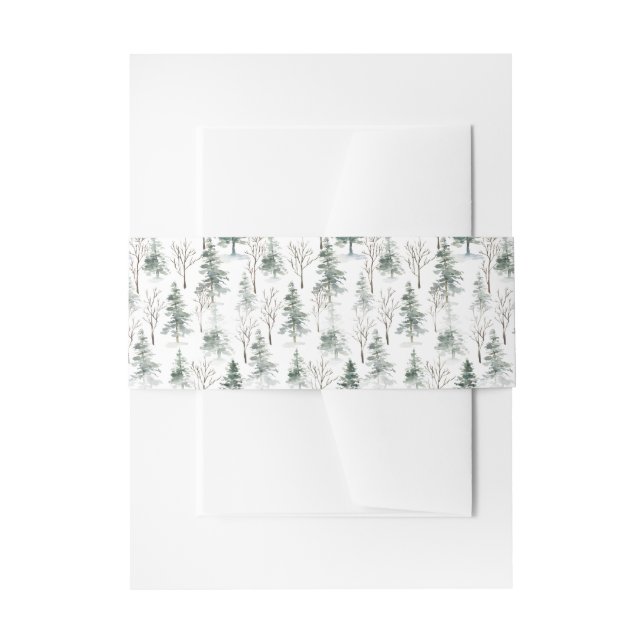 Rustikales T-Shirt Pine Forest Holiday Einladungsbanderole (Vorderseite Beispiel)