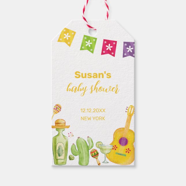 Rustikales Taco 'Bout Cactus Limon Guitar Baby Dus Geschenkanhänger (Vorderseite)