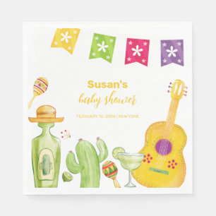 Rustikales Taco 'Bout Cactus Limon Guitar Baby Dus Serviette