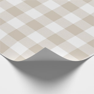 Rustikales TAN und weißes Büffel-Karo-Muster Geschenkpapier