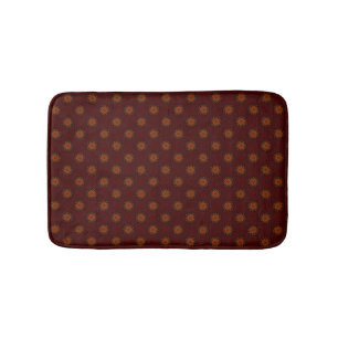 Rustikales Terrakotta-Orange Modernes Mandala-Must Badematte