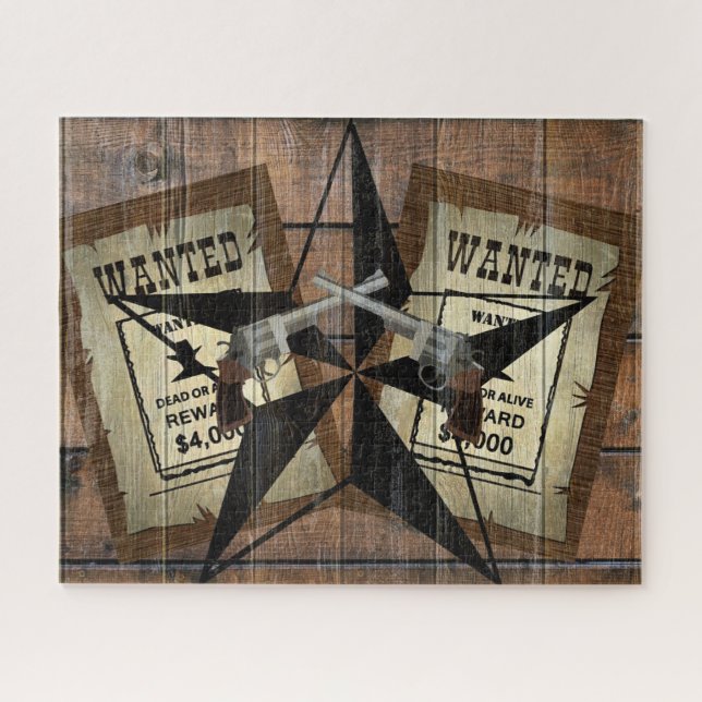 Rustikales Texas Star Western Duale Pistolen Gewol (Horizontal)