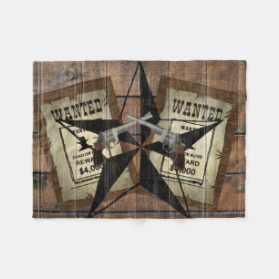 Rustikales Texas Star Western Duale Pistolen Gewol Fleecedecke