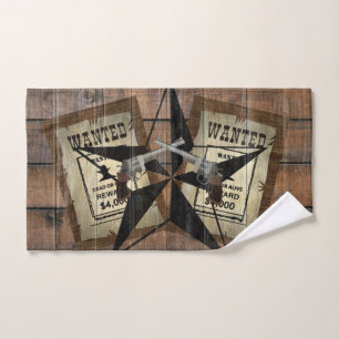 Rustikales Texas Star Western Duale Pistolen Gewol Handtuch